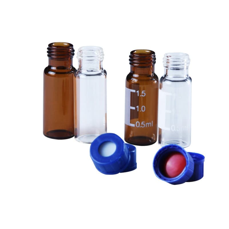 Wide Opening 5.0 Borosilicate Glass 2ml hplc sample vials with Cap with high quality